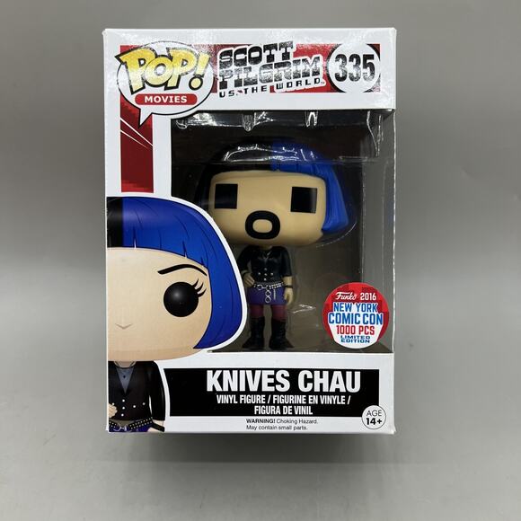 Funko Pop! Scott Pilgrim vs The World Knives Chau #335 2016 NYCC 1000 PCS W Case